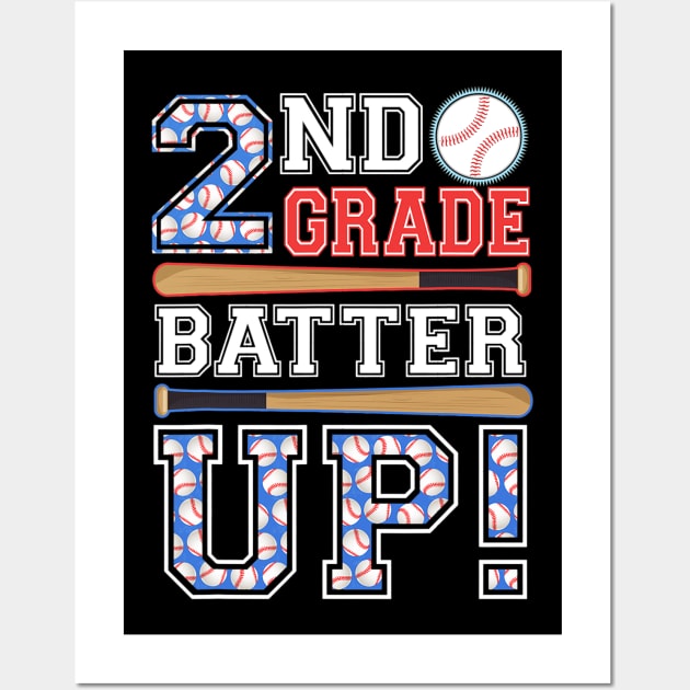 2nd Grade Batter Up Baseball-Second Grade Back To School Wall Art by torifd1rosie